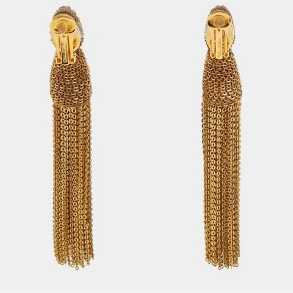 Oscar de la Renta Gold Tassel Earrings - Picture 2 of 4